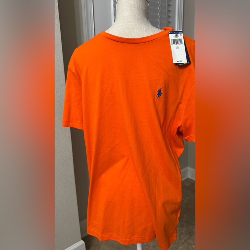 Polo Ralph Lauren Men’s Classic Fit T-Shirt Orange. 100% Cotton. Size L. NWT.